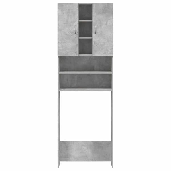 vidaXL Vaskemaskinskap betonggrå 64x25,5x190 cm