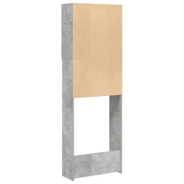 vidaXL Vaskemaskinskap betonggrå 64x25,5x190 cm