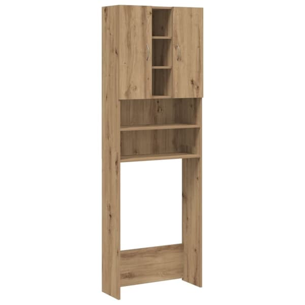 vidaXL Vaskemaskinskap artisan eik 64x25,5x190 cm