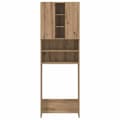 Miniatyrbilde 7 av 11: vidaXL Vaskemaskinskap artisan eik 64x25,5x190 cm