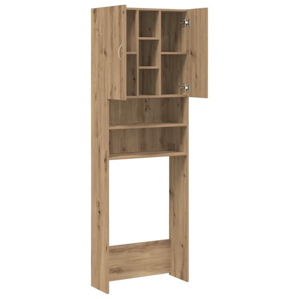 vidaXL Vaskemaskinskap artisan eik 64x25,5x190 cm