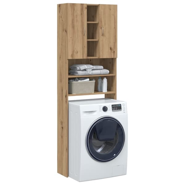 vidaXL Vaskemaskinskap artisan eik 64x25,5x190 cm