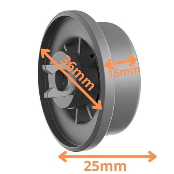 Diskar till diskmaskin - Bosch - Siemens - Paket om 8 - 36mm - Undervagn