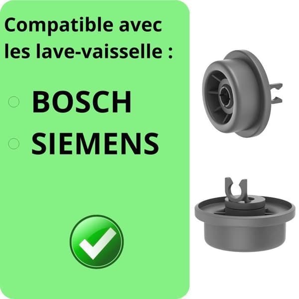 Diskar till diskmaskin - Bosch - Siemens - Paket om 8 - 36mm - Undervagn