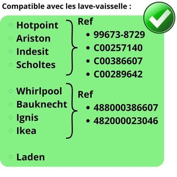Diskmaskin bestickkorg kompatibel med Hotpoint Ariston Indesit Schltes 99673-8729 C00257140 C00386607 Whirlpool Ikea Laden