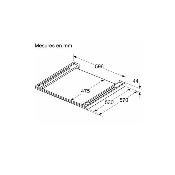 Staplingssats - BOSCH - WTZ27500 - Integrerad skjuthylla - Vit