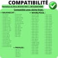Miniatyrbild 2 av 6: Filter - Whirlpool - 481010716911 - Pack of 2 - Compatible with Tumble Dryer - Black