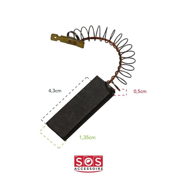 Set av 2 motor kol i - BOSCH - 232466-29087 - Svart - Kompatibel med tvättmaskin - Elektrisk energi