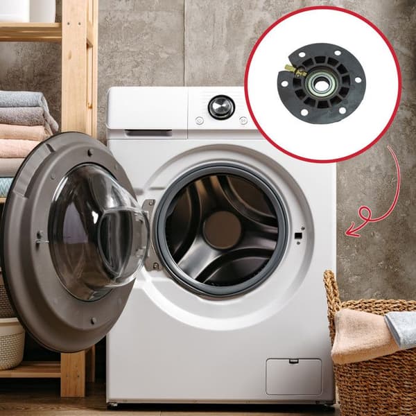 Vänster eller höger lager (lager) för WHIRLPOOL, BAUKNECHT, LADEN, INDESIT, IGNIS, BOSCH, SIEMENS tvättmaskiner