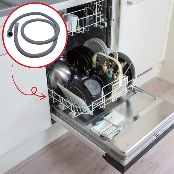 Avloppsslang för Indesit diskmaskin - Ø30mm - Längd 1,80m - Originaltillverkade del