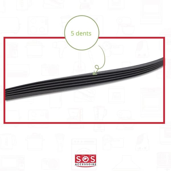 Elastiskt poly-V-bälte för Electrolux EWB126210W tvättmaskin
