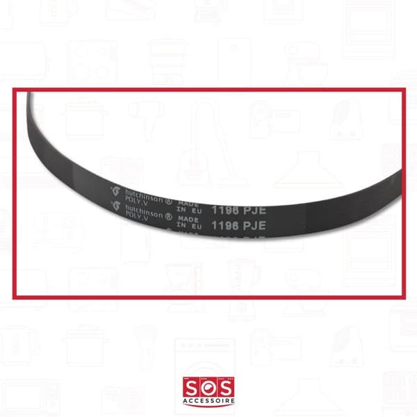 Elastiskt poly-V-bälte för Electrolux EWB126210W tvättmaskin