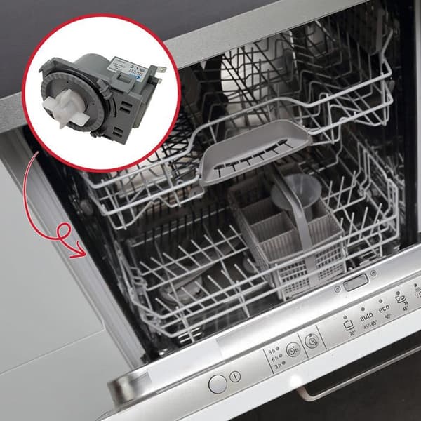 AVLÖPSPUMP 30W 230V MIDEA FÖR DISKMASKIN VALBERG - PROLINE - THOMSON - BRANDT - SAUTER - OCEANIC - CURTISS - SABA