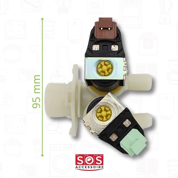 2-vägs magnetventil för Electrolux tvättmaskin FWA3112 913211844100 1325186110 FWT3121 (Faure) AWT