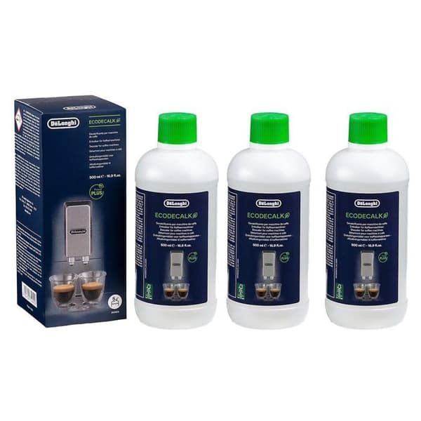 Paket med 3 DeLonghi Ecodecalk-flaskor för kaffemaskin 5513296041 - 6NF6967449 - Vit