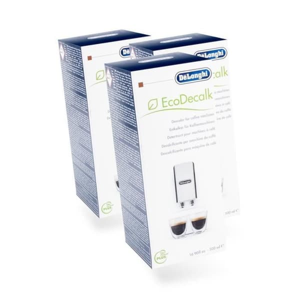 Paket med 3 DeLonghi Ecodecalk-flaskor för kaffemaskin 5513296041 - 6NF6967449 - Vit