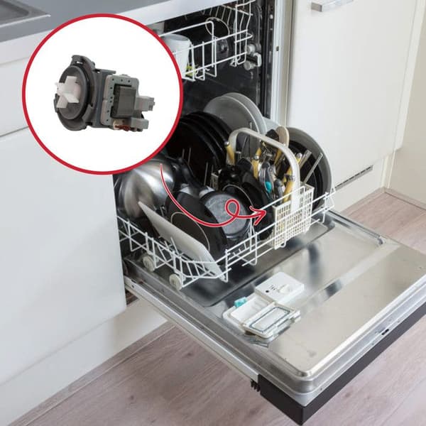 Avloppspump (144021-39409) - Diskmaskin - BEKO, WHIRLPOOL, BRANDT, FAGOR, FAR, CONTINENTAL EDISON, BLOMBERG, OCEANIC, SELEC
