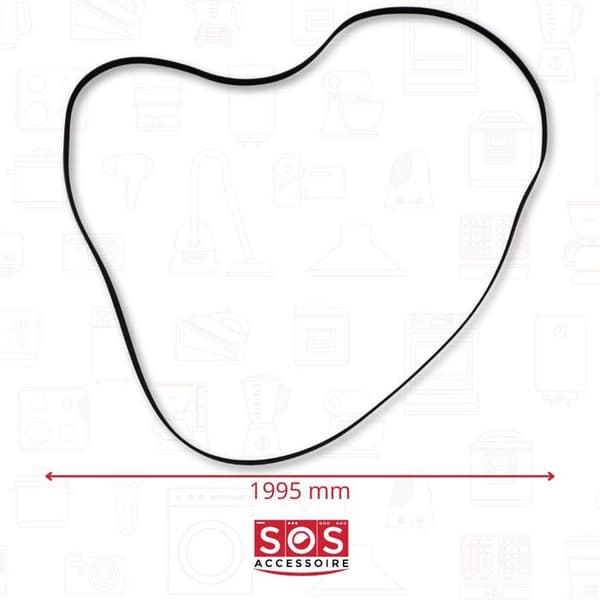 Courroie 1995H7 - BOSCH - Torktumlare - Kompatibel med flera modeller - Nödvändig tillbehör