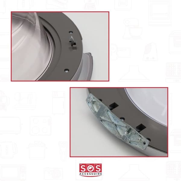 Komplett lucka till Bosch WAS32720FF03 704287 WAP24360FF/03 WAP24360FF03 tvättmaskin - Vit