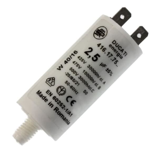 Kondensator 2,5 µf 450v - BRANDT - Diskmaskin - Kompatibel med flera märken - Referens 32X0293