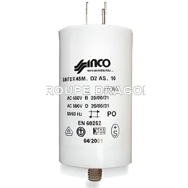 Torkkondensator 10µF-400/450V WHIRLPOOL VT595 AWZ231 AWZ8238