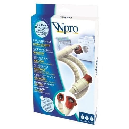 Vattenintagsslang för WPRO TAF157 diskmaskin med hydrosäkerhet, rak/vinklad, hona/hona, 1,5 m