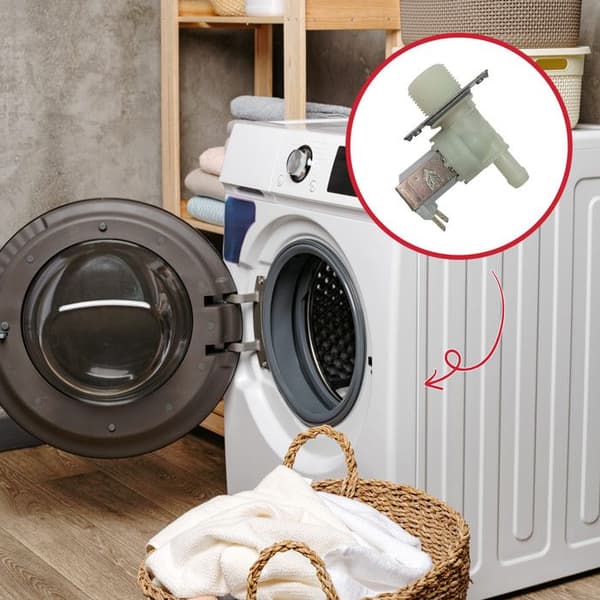 MAGNETVENTIL TVÄTTMASKIN MAGNET 41009561 1-VÄGS MAGNETVENTIL 180° Ø12 M/M