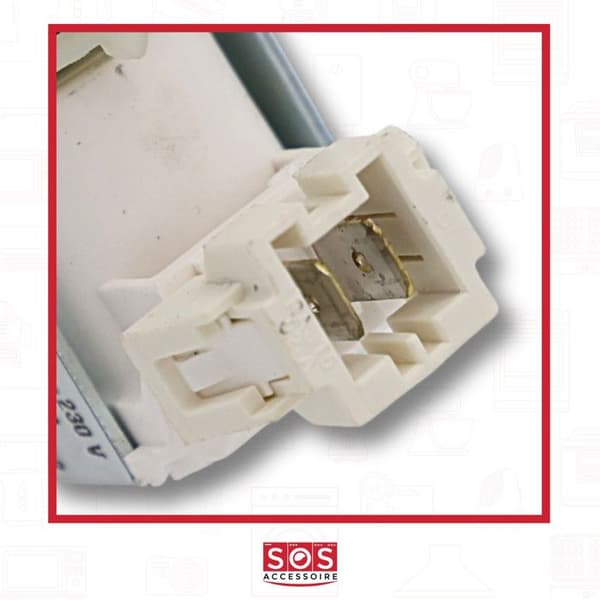 SOS Tillbehör Elektromagnetisk ventil för Diskmaskin 481228128462 AEG, BAUKNECHT, BRANDT, IGNIS, IKEA, IKEA WHIRLPOOL, LADEN, RADIOLA, WH