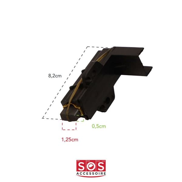 Motorborstar - SOS Tillbehör - Set om 2 - Kompatibel med Tvättmaskin - Vit färg - 371202407, 371202410