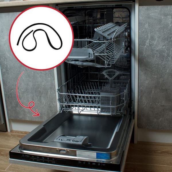 Dörrtätning för diskmaskin - Hoover - 41019164 - Vit - Kompatibel med flera modeller