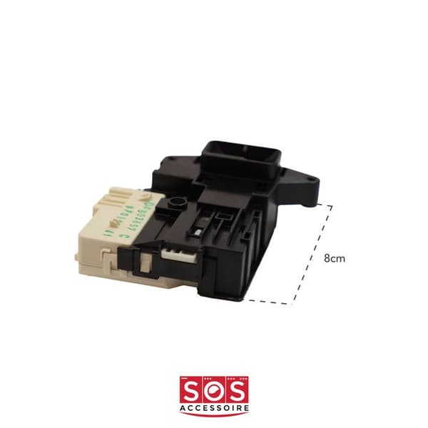 Dörrens säkerhetslås - SOS ACCESSOIRE - EBF61315801 - Kompatibel med LG tvättmaskin - Svart