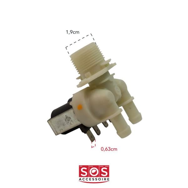 Påfyllningsmagnetventil för Electrolux tvättmaskiner - Modell FWG1140M - Referens 91457983200