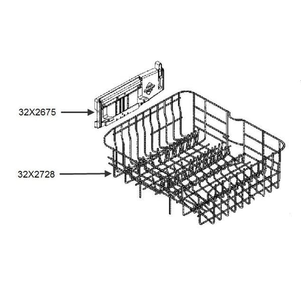 Bestickkorg för diskmaskin - BRANDT - 32X2728 - DVH620JE1 - DVH710BE1 - DVH720BE1