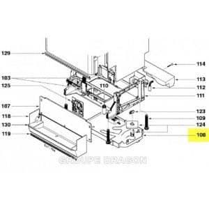 Bottenplatta för DE DIETRICH diskmaskin - A100FE1 - AE8MBREXA(BRANDT) - A100FE1 - AE8MBREXB
