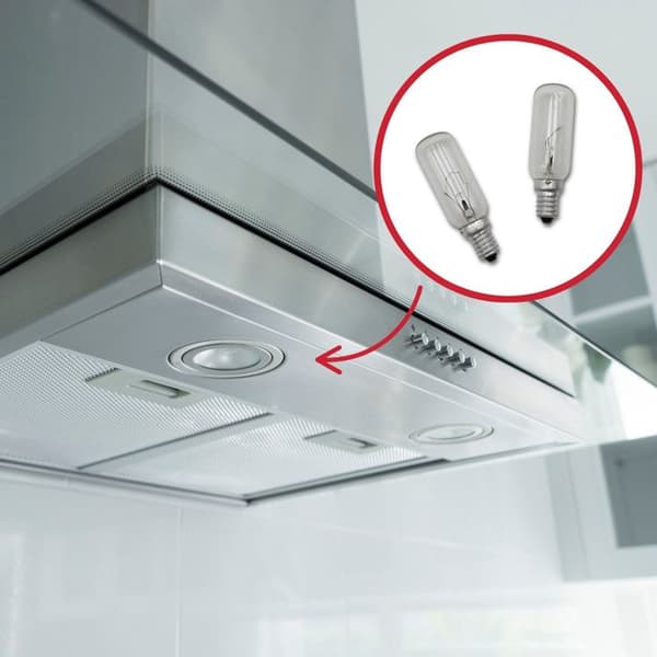 LMH009 T25L 40W x2 glödlampa för BRANDT 5315725 huva - WHIRLPOOL - E14 dagsljusbas