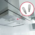 Miniatyrbild 3 av 3: LMH009 T25L 40W x2 glödlampa för BRANDT 5315725 huva - WHIRLPOOL - E14 dagsljusbas