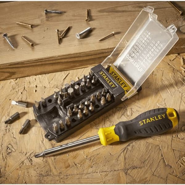 Stanley magnetisk bitshållare skruvmejselset STHT0-70885 - 34 delar