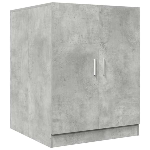 Tvättmaskinsskåp betonggrå 70,5x71,5x91,5 cm