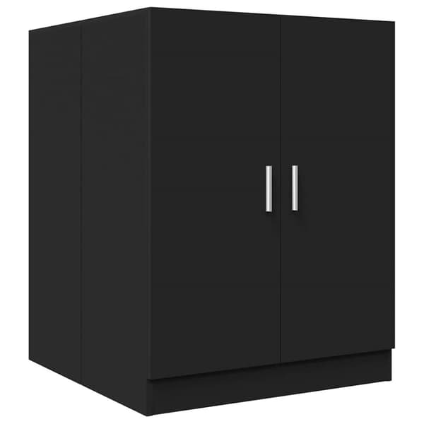 Badrumsskåp svart 71x71,5x91,5 cm konstruerat trä