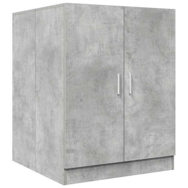 Tvättmaskinsskåp betonggrå 71x71,5x91,5 cm