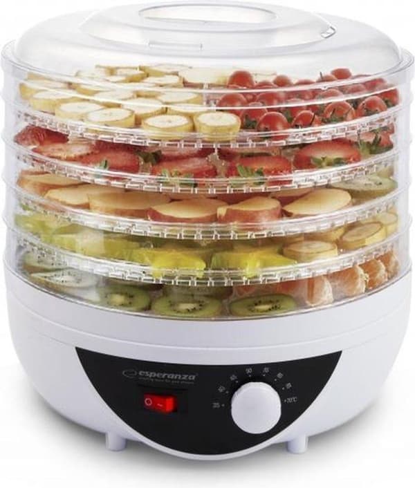Esperanza EKD002 elintarvikekuivain musta, läpinäkyvä, valkoinen 250 W