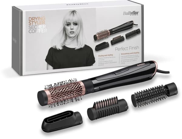 BaByliss Perfect Finish Hot air brush Warm Black 1000 W 86.6" (2.2 m)