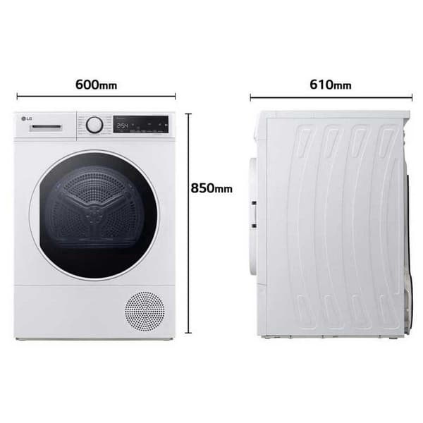 Lg Frontlastare Torktumlare Rh80t2ap6rm Silver 8 kg / EU Plug