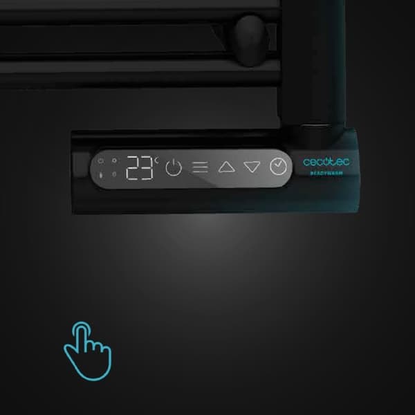 Cecotec Electric fluid towel rail with 500 W, LED display, touch control, weekly schedule, 3 modes, adjustable temperature and maximum safety with IP