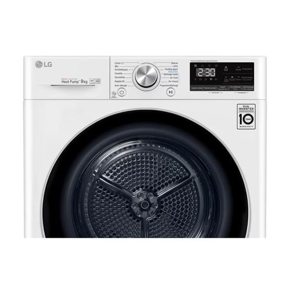 Torktumlare - LG - RH9V71WHN - Värmepump - Kapacitet 9 kg - Energiklass A***