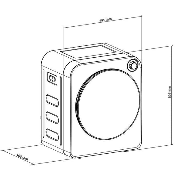 GreenBlue 3kg GB410 elektrisk torktumlare