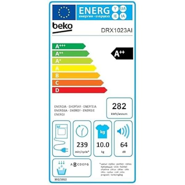 Torktumlare - BEKO - DRX1023AI - Värmepump - Kapacitet 10 kg - Klass A++