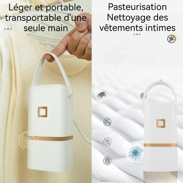 INN Litet bärbart torkskåp 16x8x8cm Automatisk stopp Fällbar Lätt att transportera Avtagbar för rengöring Vit Torktumlare