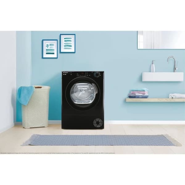 Kondensations torktumlare CANDY CSE C9DBEB-47 Smart - 9 kg - Klass B - Ansluten - Svart