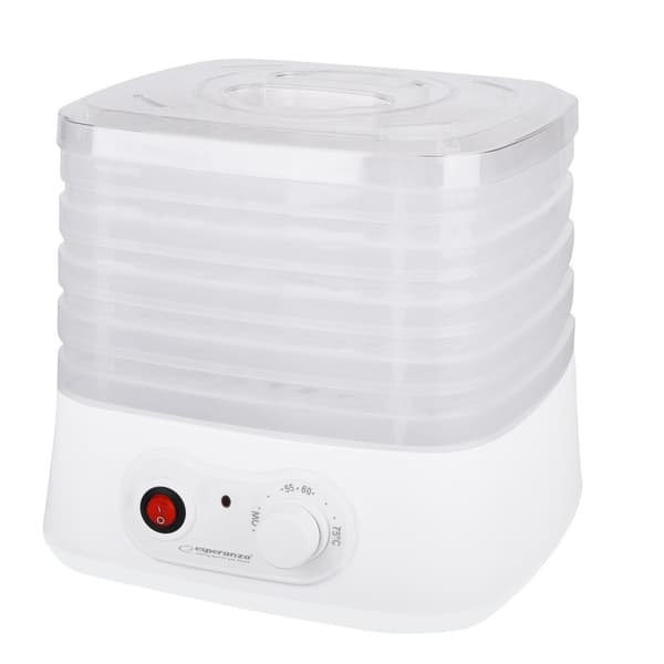 Esperanza EKD004 Fødevaretørrer, Transparent, Hvid 250 W